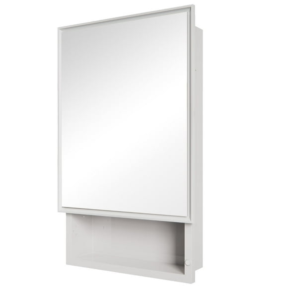 FUMANGO 16x26 Medicine  Cabinet, Simple&Beautiful, Large Storage Space, Matte White for Bathroom Vanity