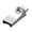 Silver, variant on Lynono Double Port USB A And Type C Memory Card Reader With Alloy Body For TF Microed Cards Up To 2TB Capacity