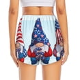 thumbnail image 3 of Picia Cute Gnomes in USA1 Pattern Women's 2 in 1 Athletic Running Shorts High Waisted Workout Casual Gym Sweat Shorts with Comfy Liner Zipper Pockets-Medium, 3 of 9