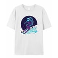 thumbnail image 5 of T Shirts for Women Short Sleeve Cotton Crewneck T-Shirt, Astronaut Skiing Sport Space Cartoon Tee Tops Casual Basic T-Shirts, XS-5XL White 3XL, 5 of 7