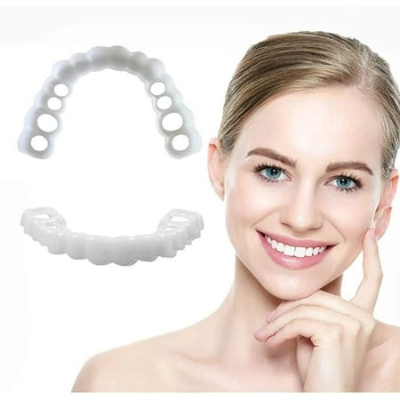 Snap on Teeth Veneers,Perfect Teeth Temporary Replacement Fake Veneers