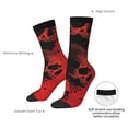thumbnail image 6 of Zufioo Red And Black Abstract Skull Print Thigh High Socks,Knee High Socks For Women and men,Over the Calf Tube Socks.Athletic Socks, 6 of 6