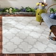 thumbnail image 3 of SAFAVIEH Machine Washable Rug Indoor/Outdoor Bermuda Collection - Bermuda Sophie Geometric Machine Washable Indoor/Outdoor Area Rug, Ivory/Light Grey, 5'3" x 5'3" Square, 3 of 9