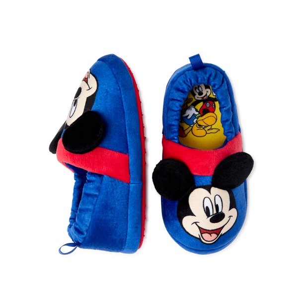 Mickey Mouse Toddler Boys Slippers, Sizes 5/611/12