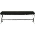 thumbnail image 4 of SAFAVIEH Couture Janeen Solid Boucle Modern Bench with Metal Frame, Black, 4 of 11