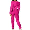 thumbnail image 7 of cfhntfmh 2 Piece Outfits for Women Velour Tracksuit Long Sleeve Zip up Jacket Jogger Pants Comfy Sets, 7 of 7