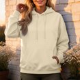 thumbnail image 4 of Women's Hooded Sweatshirt Long Sleeve Oversized Casual Pullover Hoodie Travel Hoodie XL, 4 of 5