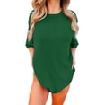 thumbnail image 2 of V-Neck Women's Short Sleeve T-shirt Women'S Loose And Comfortable Oversized Trendy T Shirt Top, Women's Short sleeve T-shirt XL, 2 of 9