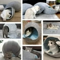 thumbnail image 4 of Condominios de casa de juguete para gatos, camas para gatos de interior, juego de túnel de cueva suave para gatos, juguete plegable multifunción para cachorros, perros y gatos, azul, 4 of 5
