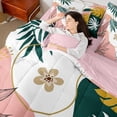 thumbnail image 4 of Homewish Retro Floral Leaves 7-Piece Twin Bedding Sets For Female Men Adults,Vintage Aesthetic Bedding Comforter Set,Minimalist Mid Century Breathable Sheet Sets,Luxury Bedroom Decor,Reversible, 4 of 8