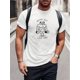 thumbnail image 1 of Men's Fashion Muscle Print Short Sleeve T-Shirt, Casual Round Neck, Summer Graphic Tee, Regular Fit, Adult, Knit Fabric, 1 of 7