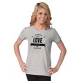 thumbnail image 4 of Love Forever Cute Romantic Valentine Womens Slim Fit Graphic Tee Brisco Brands L, 4 of 5