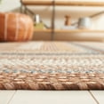 thumbnail image 4 of SAFAVIEH Braided Angel Colored Bordered Area Rug, Brown/Multi, 8' x 8' Round, 4 of 8