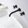 thumbnail image 5 of sumerain Matte Black Bathroom Sink Faucet,Wall Mount Black Bathroom Faucet and Rough-in Valve Included, 5 of 6