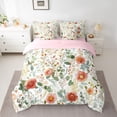 thumbnail image 2 of Homewish Rustic Flower Floral 7-Piece Twin Bedding Sets,Country Botanical Bedding Comforter Set,Red White Green Sheet Sets For Kids,Super Cozy Room Decor Reversible, 2 of 8