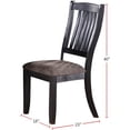 thumbnail image 5 of Dtwnek Set of 2 Classic Wood Side Chair Fabric Upholstered Seat Dining Chair, Coffee, 5 of 7
