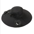 thumbnail image 1 of CHUANK Chapeau de Pêcheur Extérieur à Grand Bord avec 2 Ventilateurs Réglables Rotation 180° UPF 50 + Écran Solaire Respirant, 1 of 7