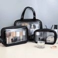 thumbnail image 4 of Estuches Cosmetiquera  Para  Maquillaje  3 Piezas Negro, 4 of 5