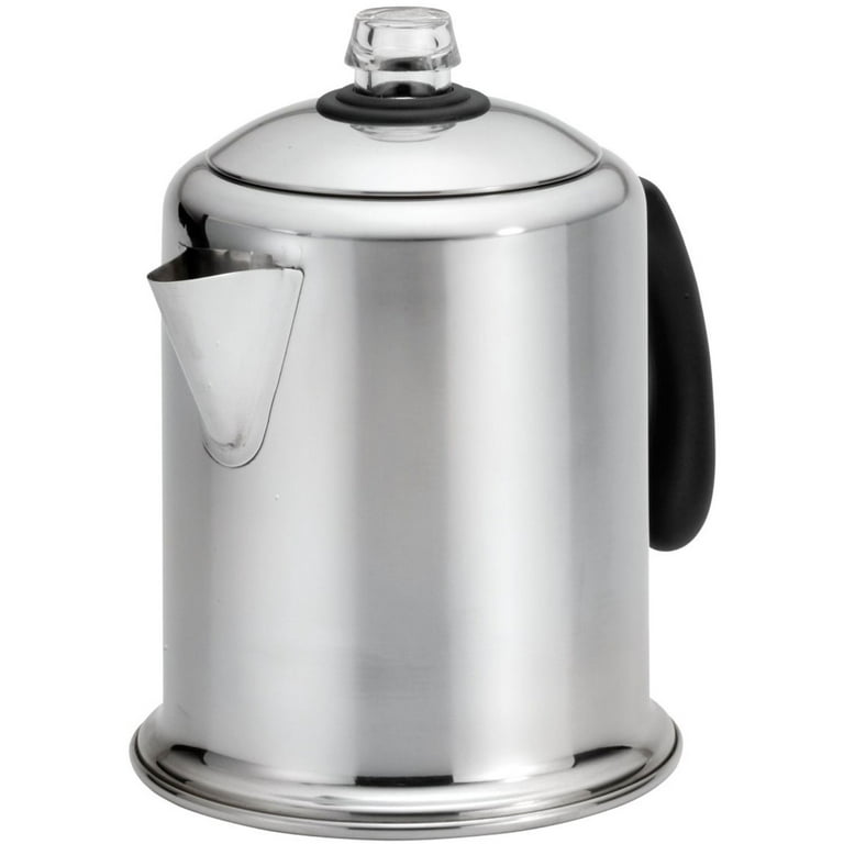 Farberware Stove Top Percolator Coffee Pot Maker Stainless Steel 8-Cup EUC