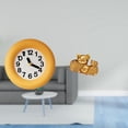 thumbnail image 2 of Reloj de pared redondo moderno y silencioso para dormitorio. Figura de cerdo, estatua de resina y madera, coleccionable para escritorio, ideal para la, 2 of 8
