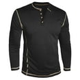 thumbnail image 4 of Nafuu Men T Shirts Solid Color Henley Long Sleeve Button Down Soft Casual Tee Comfortable Relaxed Fit Top For Everyday Wear Leisure Home Workout Shirts For Men, 4 of 7