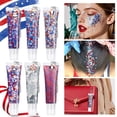 thumbnail image 2 of 4Th Of July Body Glitter Gel Set, 6 Color Red White Blue Holographic Design, Face Hair Nail Glitter, Gel for Patriotic Parties Festival Makeup Use, 2 of 6