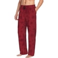 thumbnail image 2 of Daiia Christmas Red Snowflakes Men's Sleep Pant with Pockets and Drawstring,Pajama Pants-Small, 2 of 9