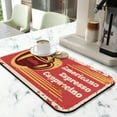 thumbnail image 2 of Coffee Mat, Coffee Vintage Red Pattern Coffee Bar Mat for Coffee Station Accessories and Organizer, Absorbent Dish Drying for Kitchen Counter, Coffee Bar Decor Coffee Machine Mat 19.5x12in, 2 of 7