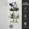 Over Head Shower Caddy Basket with Hooks, 3 Layers Bathroom Storage ...