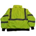 thumbnail image 3 of Petra Roc LBJ-C3-3X Jacket Lime Bomber ANSI-ISEA & EN471 Class 3 Waterproof Jacket with Removable Fleece Liner, 3X, 3 of 3