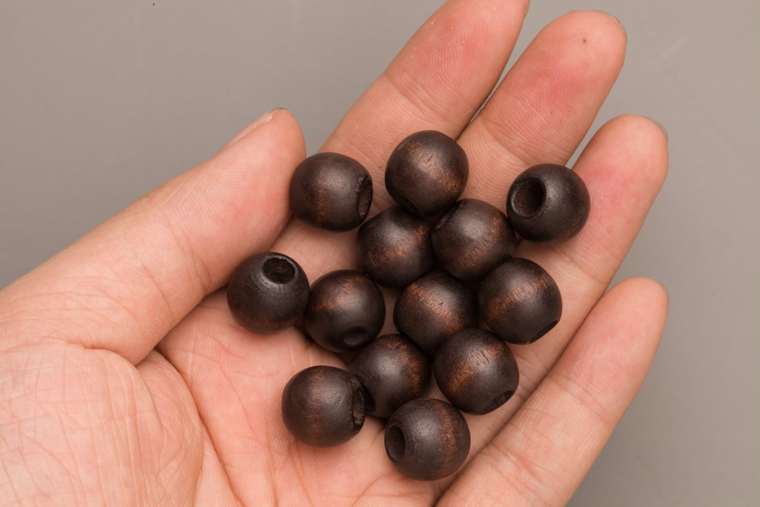 Brown Wood Beads Round 14mm Sold Per Pkg Of 50 Beads