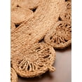 thumbnail image 6 of HAND WOVEN JUTE ECO-FRIENDLY AREA RUGS - 4'x4', Round Shape, Beige Color, Oriental Pattern, High Pile, Natural Fiber, Outdoor Indoor Handmade Area Rugs for Living Room, Bed Room (J00004), 6 of 7