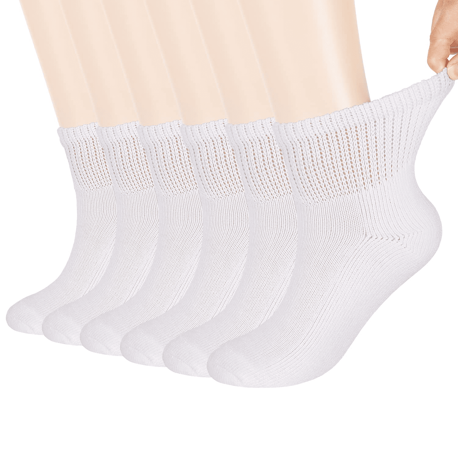 MD FootThera Diabetic Quarter Socks for Women Non Binding Top - Walmart.com