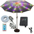 thumbnail image 1 of Outdoor Tent Light Beach Sun Shading Solar Clip Umbrella Light 8- Clip And Ground Plug USB Charging, 1 of 9