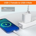 thumbnail image 2 of Adaptador JXMOX USB C hembra a USB macho, paquete de 4 unidades para iPhone, iPad, 2 of 6