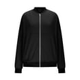 thumbnail image 3 of APEXFWDT Women's Zip Up Sweatshirt Jacket - Crew Neck Long Sleeve Pockets Jacket Athletic Casual Wear,XXL,Black, 3 of 9