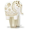 Bath and Body Works White Barn Decorative Elephant WallFlower Plug in Gold and White