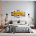 thumbnail image 2 of ZHONGYUTONG Black and White Canvas Wall Art 5 Pieces Yellow Big Tree and Chair Picture Landscape Painting Prints Modern Home Decor Framed (12"x16"x2 12"x24"x2 12"x32"x1), 2 of 6