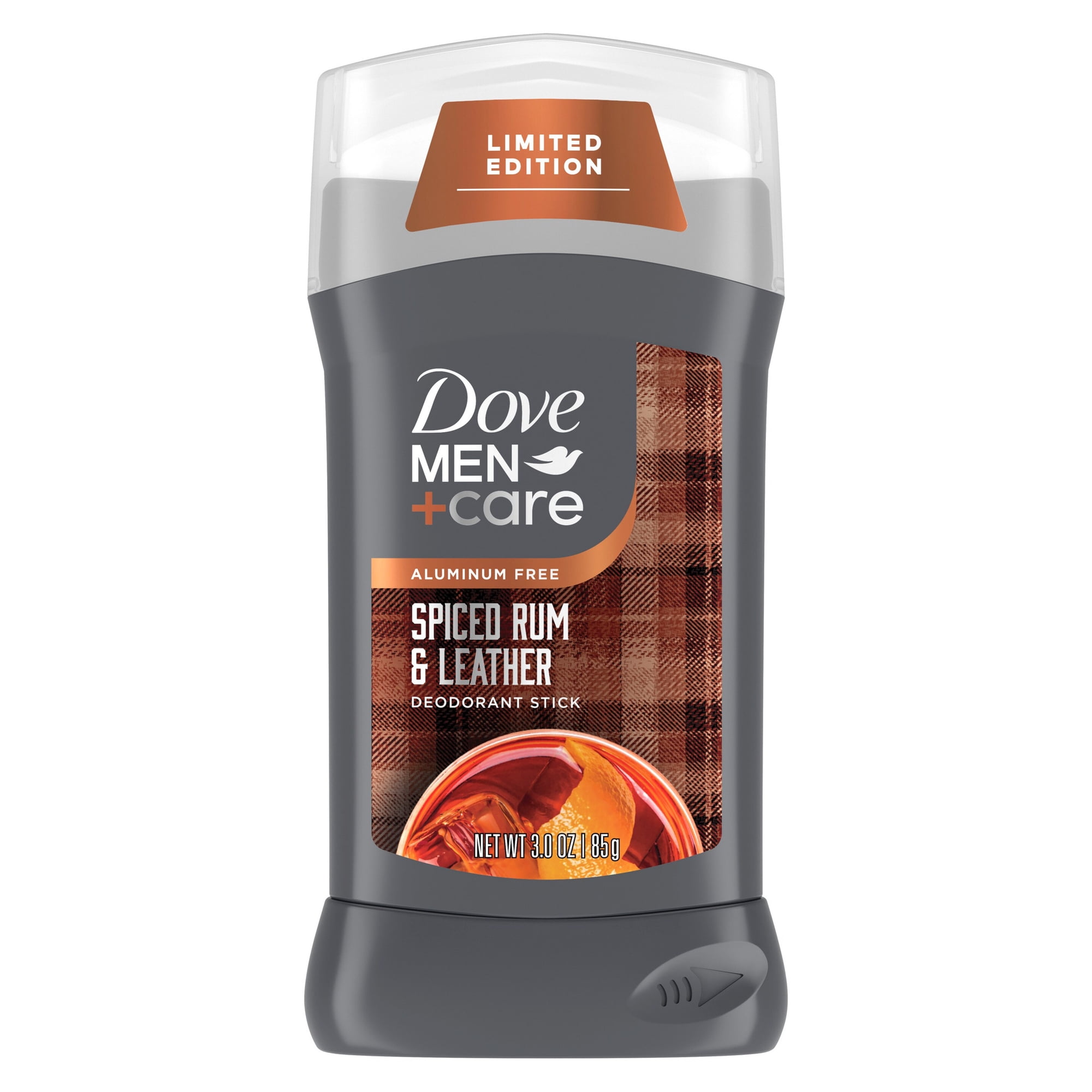 Dove Men+Care Deodorant Stick For Odor Protection & Long-Lasting Scent Limited Edition Spiced Rum & Leather With Aluminum-Free Formula, ,3 oz