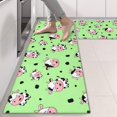 thumbnail image 2 of Kitchen Rugs Sets Of 2,Green Cow Spot Pattern Anti Fatigue Kitchen Mat Rugs Non Slip Washable,Decorative Kitchen Floor Mats for Kitchen,Sink,Laundry,17"X47", 2 of 5