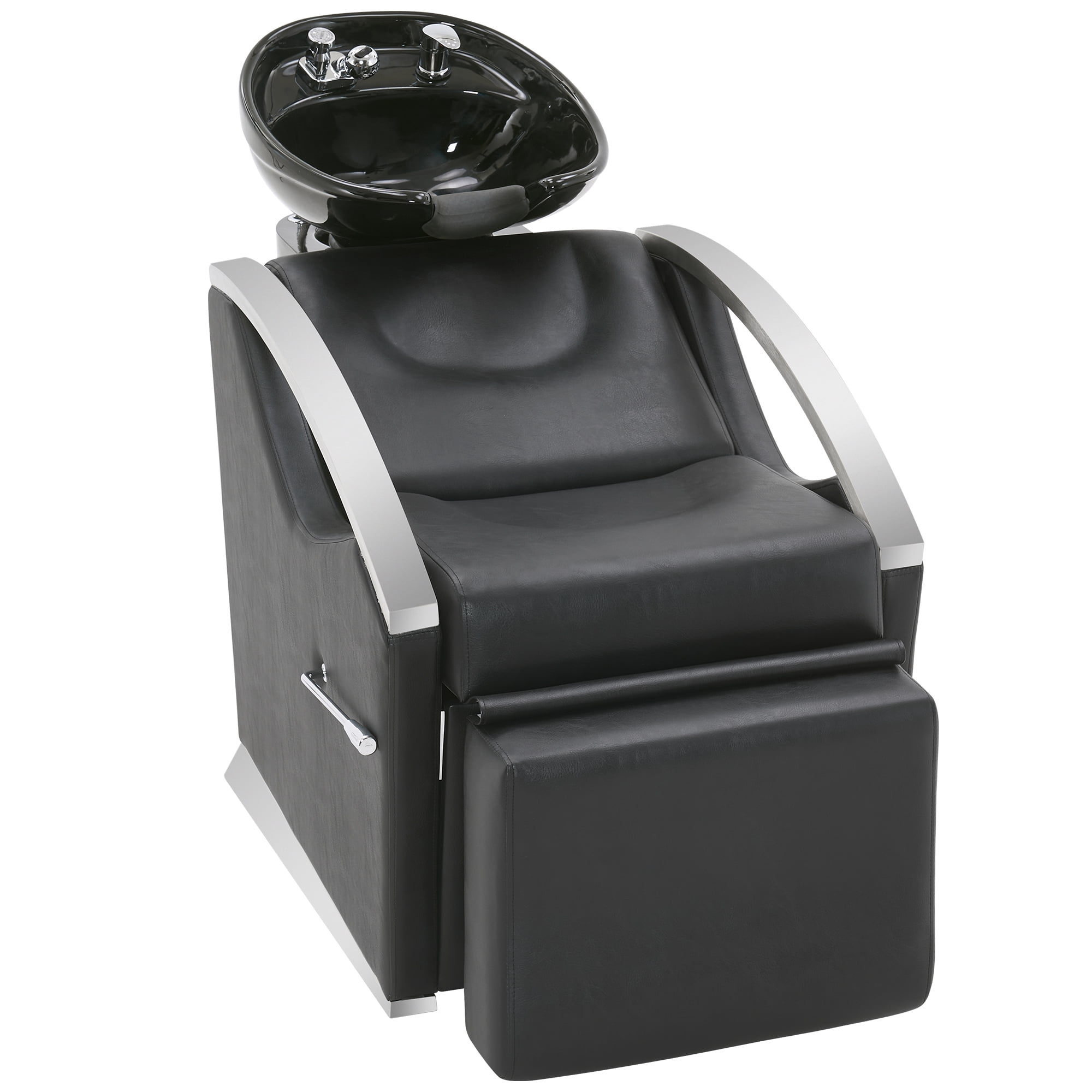 BarberPub Ceramic Bowl Shampoo Chair Bowl Sink Chair Station Spa Beauty