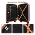 thumbnail image 5 of 3 Piece Carry on Luggage Sets, Hardside Suitcase Set with Double Spinner Wheels, Expandable Travel Bag and Toiletry Bag, Light Purple, 5 of 7