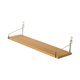 thumbnail image 2 of Estante de pared de madera organizador de almacenamiento para pasillo con ganchos, estante flotante para sala de estar, candelabro, libros,, 2 of 9