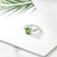 thumbnail image 4 of Gem Stone King 2.10 Ct Oval Green Peridot 925 Sterling Silver Solitaire Engagement Ring, 4 of 4
