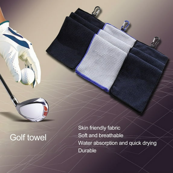 NUZYZ Golf Club Towel Anti-pilling Quickly Drying Accessory Waffle Pattern Golf Towel for Golf Training