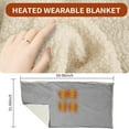 thumbnail image 3 of Riforla 1Pc USB Heated Shawl Blanket Wearable Heated Blanket Wrap Throw Blankets Heating Throw Warm and Cozy Portable 3 Heating for Home Outdoor Blanket White, 3 of 9