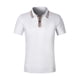 thumbnail image 1 of Camisa Elvqul para Hombre Blanco Manga Corta Economicas con Estampado de Rayas con Solapa, 1 of 8