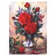 thumbnail image 1 of Kit de punto de cruz suave DIY, artesanía impresa en lienzo, flores, costura, 1 of 9