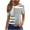 Gray, variant on ZQUUVOU Women's T-Shirts Stripe Crew Neck Short Sleeve Tops(Gray,L)