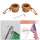 thumbnail image 3 of Paquete de 2 anillos de montaje giratorios para de bandera Clip de ojales antienvolución para accesorios de mástiles de bandera de 1 pulgada Macarena Anillos de montaje para asta de bandera, 3 of 8